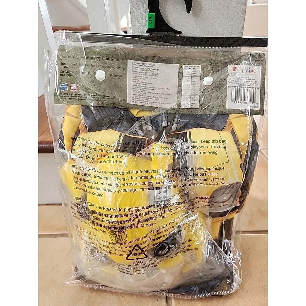 Transformers Bumblebee Costume, Child Medium, 7-8